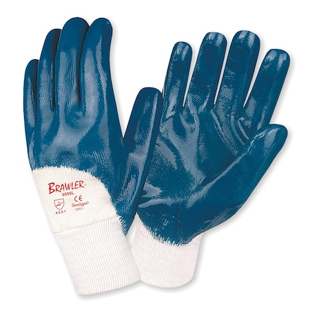 Cordova Supported Brawler Smooth Palm-Coated Nitrile Gloves - Large, 12PK 6950L